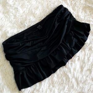 A.N.A Swim Skirt black ruched sides size 8